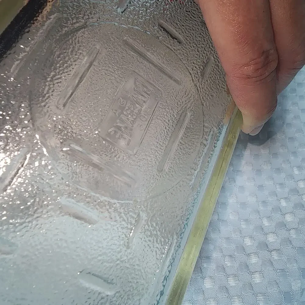 GLASBAKE EUC GLASS LIDDED 1.5 qt LOAF BAKEWEAR PAN GLASS